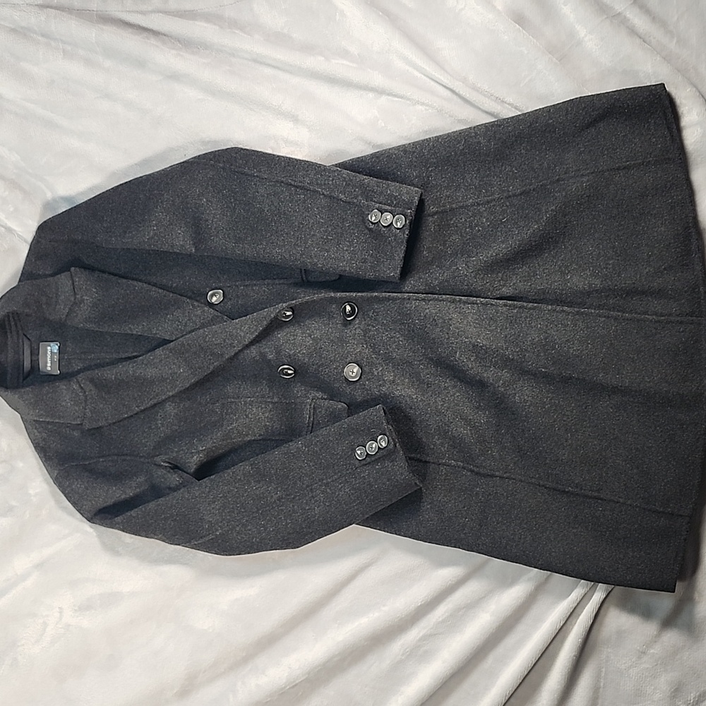 Simons Black Textured Trench Coat